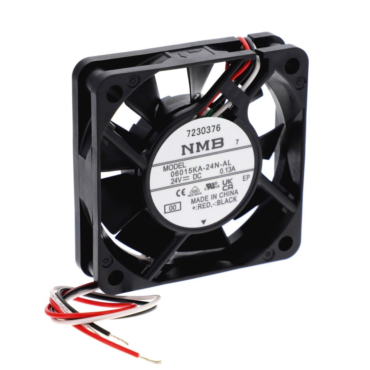 06015KA-24L-AL-00, 60x60x15mm 24VDC 0.08A 3 Kablolu Fan