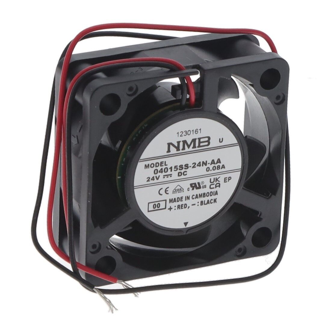 04015SS-24N-AA-00, 40x40x15mm 24VDC 0.08A 2 Kablolu Fan