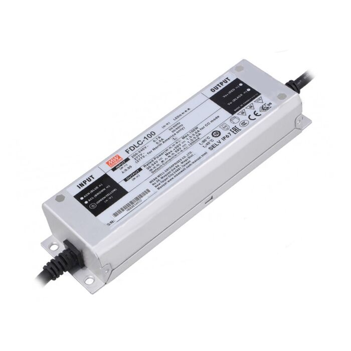 FDLC-100, 100W Sabit Güç, Ayarlanabilir Led Sürücü, Mean Well