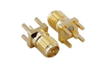 SMA211, SMA Ters Dişi 180' PCB Tip Konektör