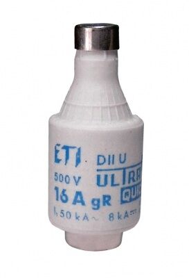 ETI 004322005, 16A 500V gR D-II (E27) Buşon (Hızlı) Sigorta