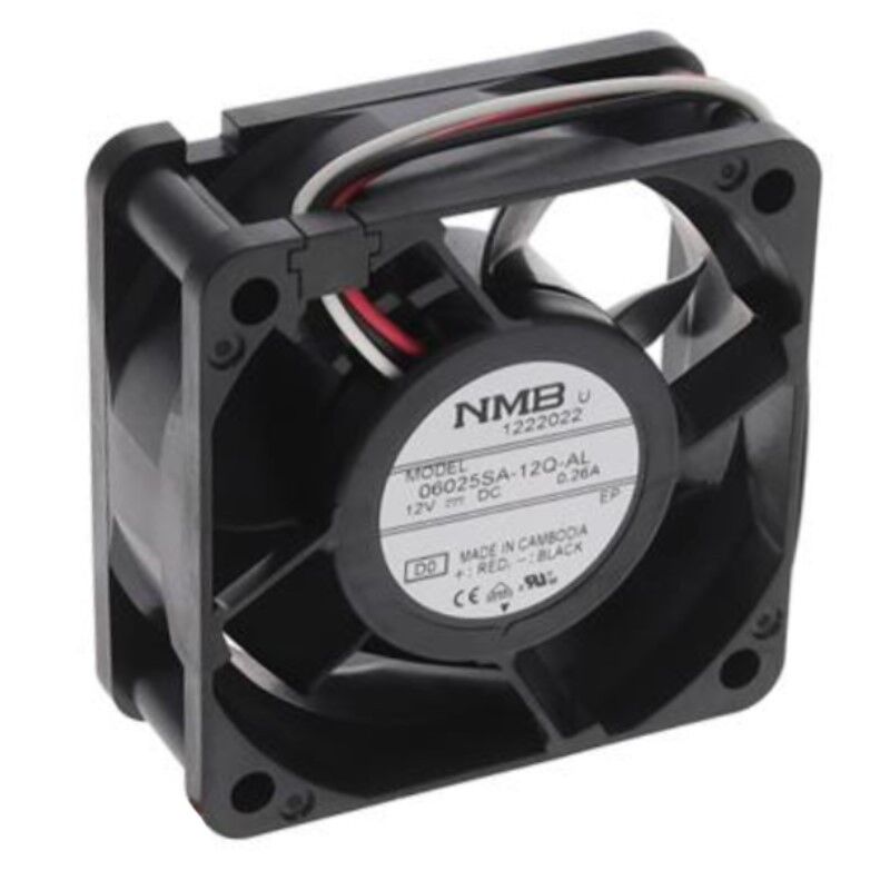 06025SA-12Q-AL-D0, 60x60x25mm 12VDC 0.26A 3 Kablolu Fan