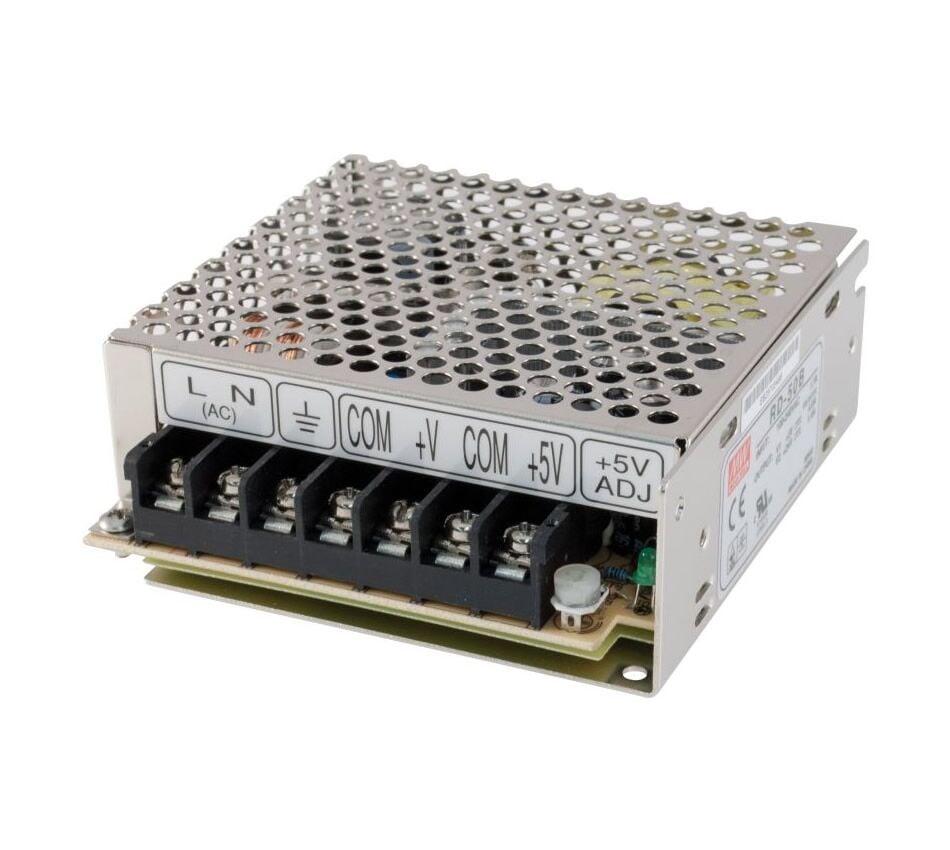RD-50B, 5V/24V Çift Çıkış 50W Güç Kaynağı, Mean Well