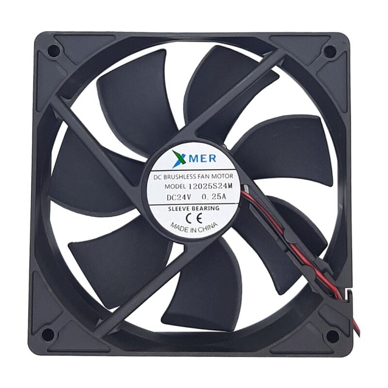 Xmer 12025S24H, 120x120x25mm 24VDC 0.40A 2 Kablolu Fan