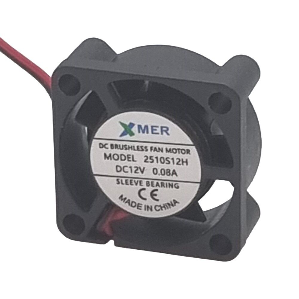 Xmer 2510S12H, 25x25x10mm 12VDC 0.08A 2 Kablolu Fan