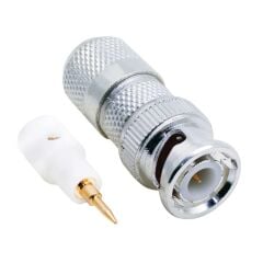 BNC109, BNC Erkek Vidalı Gümüş Konektör, RG58, RG59, RG6