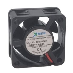Xmer 4020S24H, 40x40x20mm 24VDC 0.08A 2 Kablolu Fan
