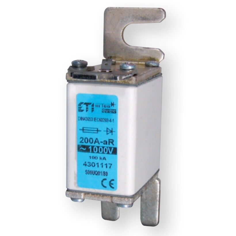 ETI 004371115, NH000 690V 125A aR Ultra Quick Kancalı Sigorta