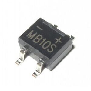 MB10S-0.5A, 1000V 500mA SMD-4 Köprü Diyot