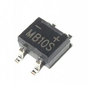 MB10S-0.5A, 1000V 500mA SMD-4 Köprü Diyot