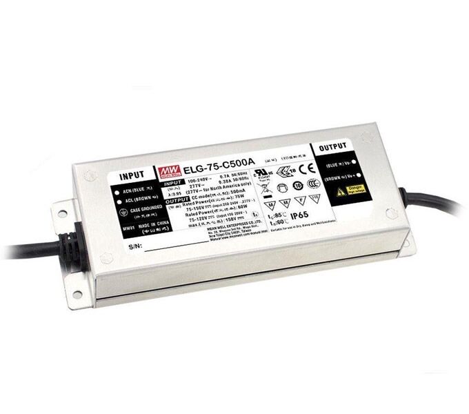 ELG-75-C700A, 700mA 75W Ayarlanabilir LED Sürücü, Mean Well