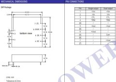 TP30DG12D05, 9-18Vin ±5Vout ±3.0A DC/DC Konvertör