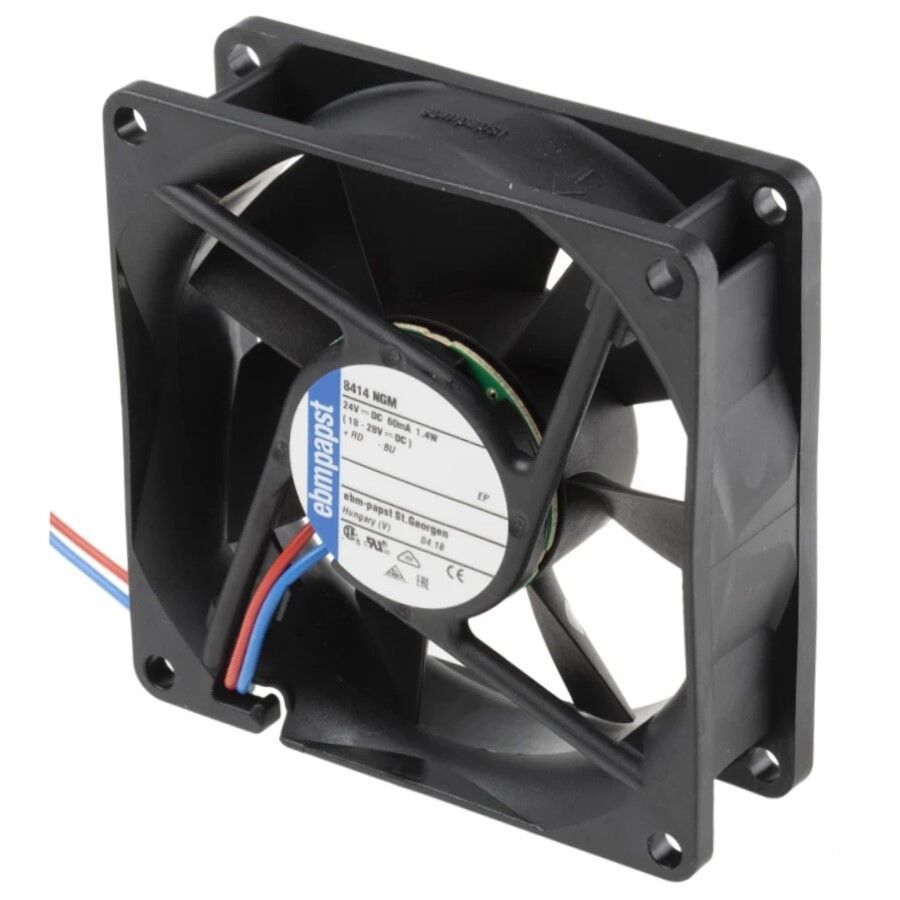 ebm-Papst 8414NGM, 80x80x25mm 24VDC 1.4W 2 Kablolu Fan