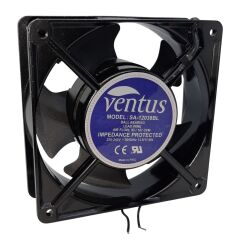 SA-12038BL, 120x120x38mm 220-240VAC 13.8-11.8W Metal Fan