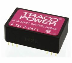 TEL 3-2411, 18-36Vin 5Vout 600mA 3W DC/DC Konvertör