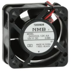 04020VA-12K-AA-00, 40x40x20mm 12VDC 0.08A 2 Kablolu Fan