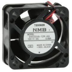 04020VA-12K-AA-00, 40x40x20mm 12VDC 0.08A 2 Kablolu Fan