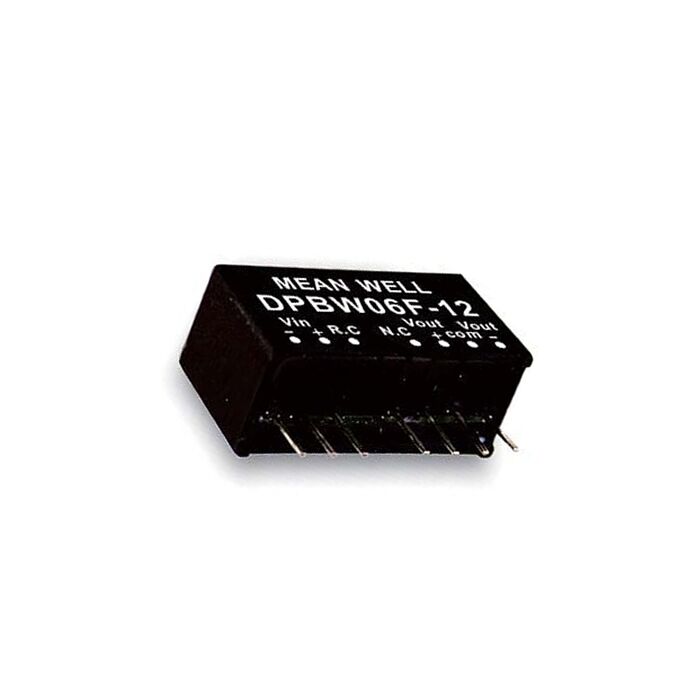 DPBW06F-15, 9-36Vin ±15Vout ±200mA 6W DC/DC Konvertör, MeanWell