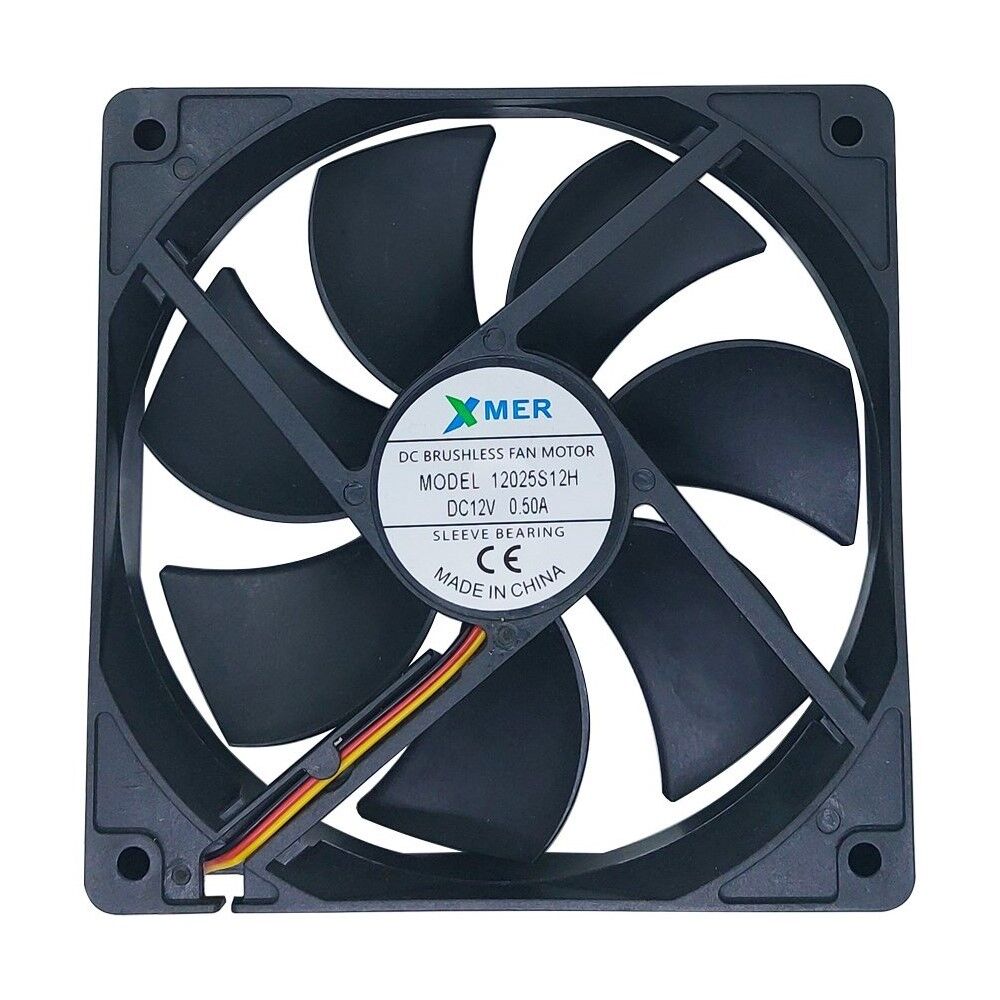 Xmer 12025S12H, 120x120x25mm 12VDC 0.50A 3 Kablolu Fan
