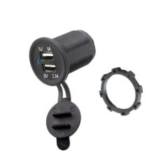 AF266C, 2'li 5V/1A - 5V/2.1A USB Şarj Soketi