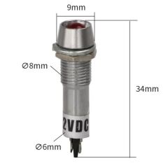 AF225-220M, 220V AC 8mm Sinyal Lambası (Mavi)