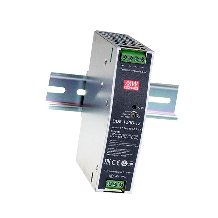 DDR-120D-48, 67-154Vin 48Vout 2.5A Ray Montaj DC/DC Konvertör, Mean Well