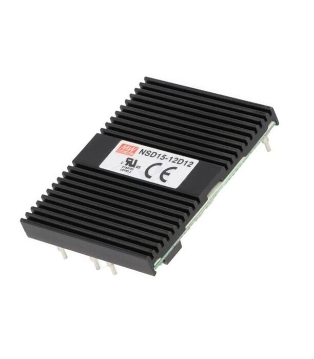 NSD15-12D12, 12Vin ±12Vout ±0.62A 15W DC/DC Konvertör, Mean Well