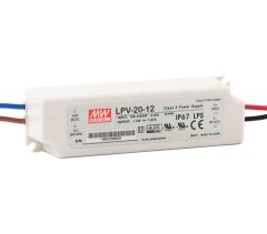 LPV-20-12, 12VDC 1.67A Sabit Voltaj Ekonomik LED Sürücü, Mean Well