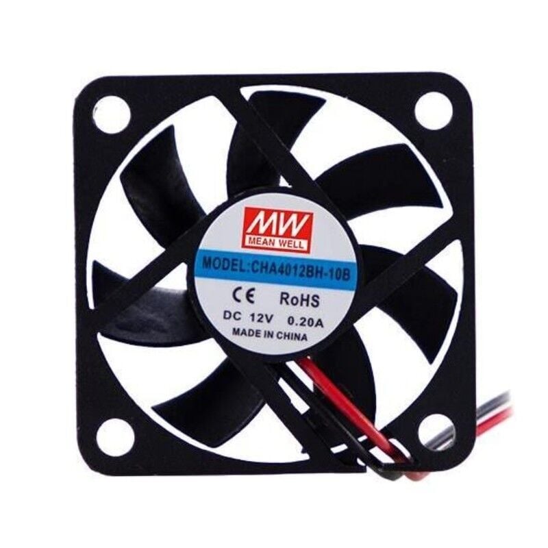 CHA4012BH-10B, 40x40x10mm 12VDC 0.20A 2 Kablolu Fan, Mean Well