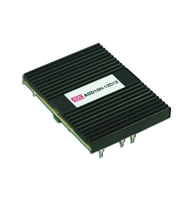 ASD15H-12S12, 12Vin 12Vout 1.25A 15W DC/DC Konvertör, Mean Well