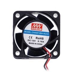 CHA4012BH-W20D, 40x40x20mm 12VDC 0.18A 2 Kablolu Fan, Mean Well