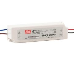 LPV-35-24, 24VDC 1.50A Sabit Voltaj Ekonomik LED Sürücü, Mean Well