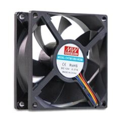 CHT8012BX-W25B, 80x80x25mm 12VDC 0.37A 4 Kablolu Fan, Mean Well