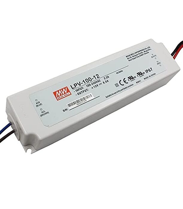 LPV-100-15, 15VDC 6.70A Sabit Voltaj Ekonomik LED Sürücü, Mean Well