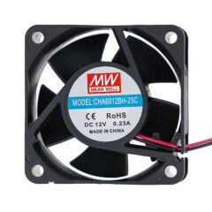 CHA6024BH-25D, 60x60x25mm 24VDC 0.25A 2 Kablolu Fan, Mean Well