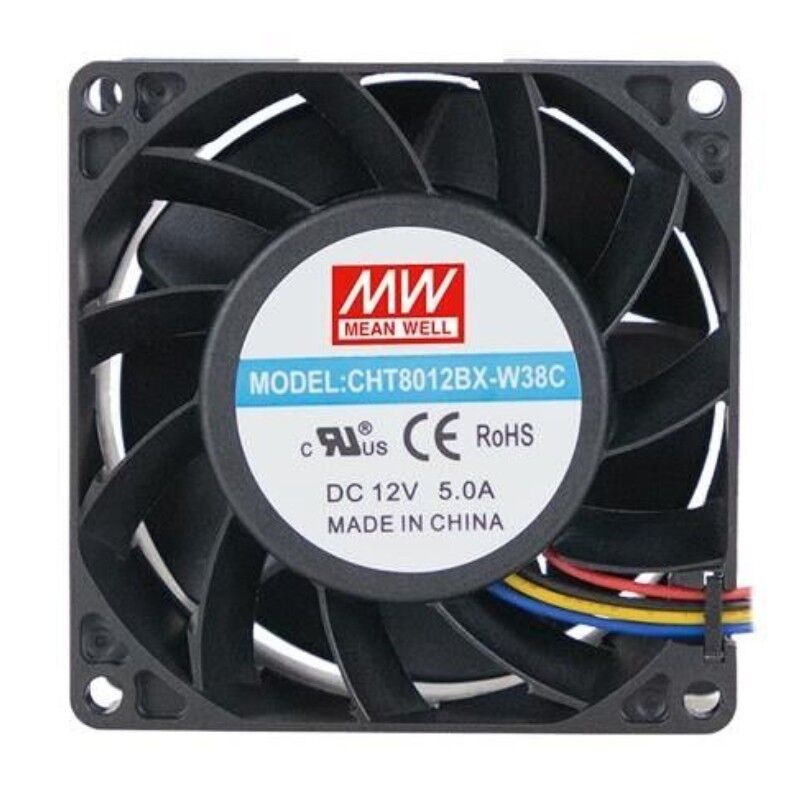 CHT8024BH-W25G, 80x80x25mm 24VDC 0.90A 4 Kablolu Fan, Mean Well