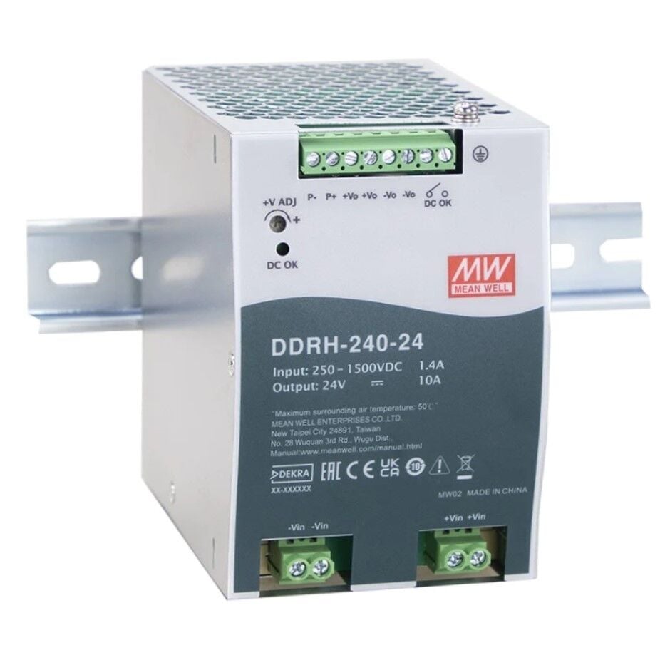 DDRH-240-24, 24VDC 10A Ray Montaj DC/DC Konvertör, Mean Well