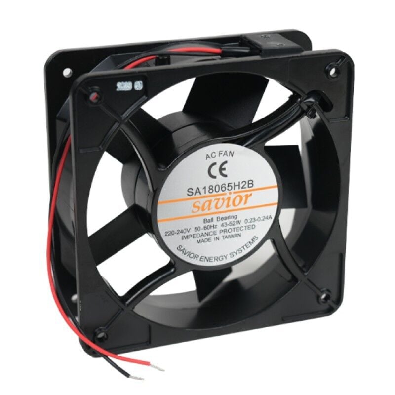 SA18065H2B, 180x180x65mm 220VAC 2 Kablolu Fan