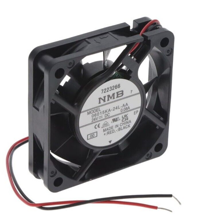 06015KA-24L-AA-00, 60x60x15mm 24VDC 0.08A 2 Kablolu Fan