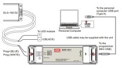ELG-100-C1400D2, 1400mA 100W Zaman Ayarlı Dimedilebilir LED Sürücü, Mean Well