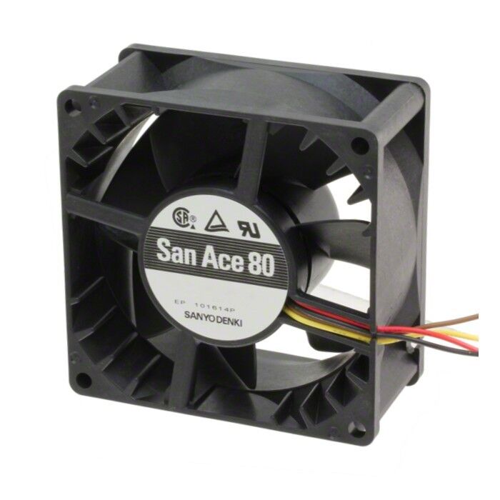 9GA0824P1S611, 80x80x38mm 24VDC 0.47A 4 Kablolu Fan