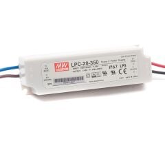 LPC-20-350, 350mA 20W Sabit Akım Ekonomik LED Sürücü, Mean Well