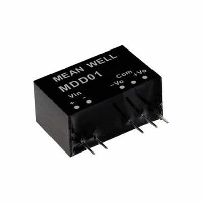 MDD01L-12, 5Vin ±12Vout ±42mA 1W DC/DC Medikal Konvertör, MeanWell