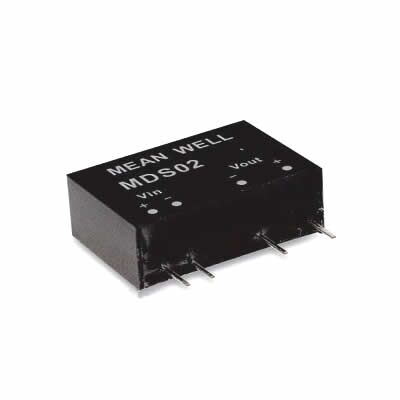 MDS02N-05, 24Vin 5Vout 400mA 2W DC/DC Medikal Konvertör, MeanWell