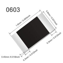 8.2K Ohm 0603 %5 SMD Direnç, (8K2 0603) (25 adetlik şerit)