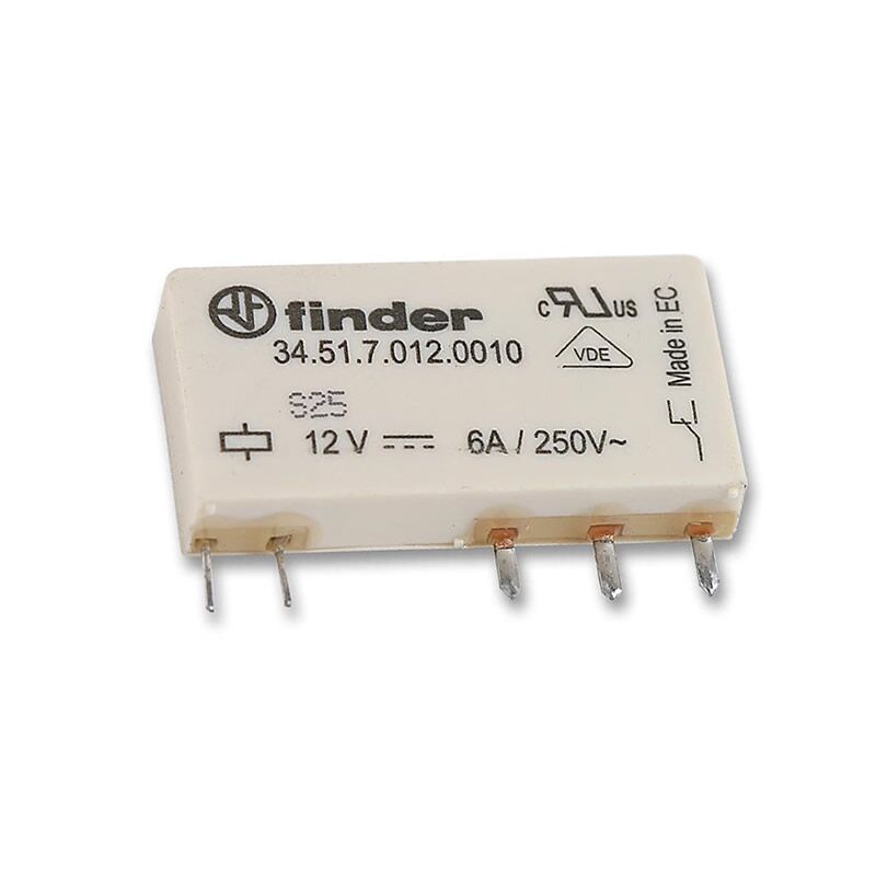 Finder 34.51.7.012.0010, 12VDC 6A SPDT Ultra İnce Röle