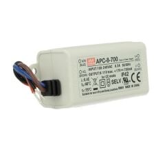 APC-8-700, 700mA 8W Sabit Akım LED Sürücü, Mean Well