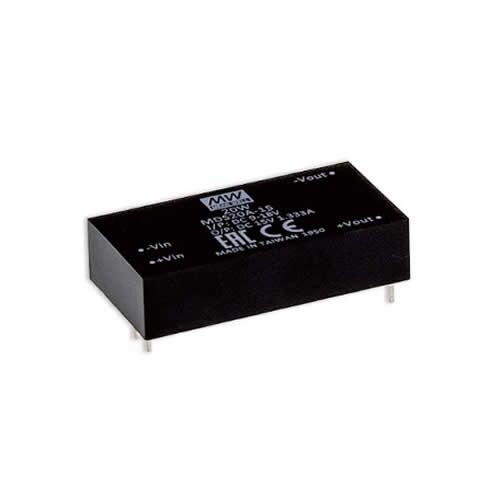 MDS20B-15, 24Vin 15Vout 1333mA 20W DC/DC Medikal Konvertör, MeanWell