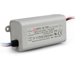 APC-16-700, 700mA 16W Sabit Akım LED Sürücü, Mean Well