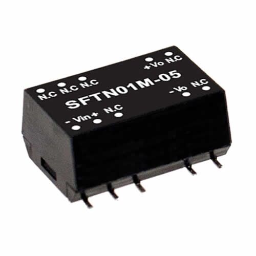 SFTN01L-15, 5Vin 15Vout 67mA 1W DC/DC SMD Konvertör, MeanWell